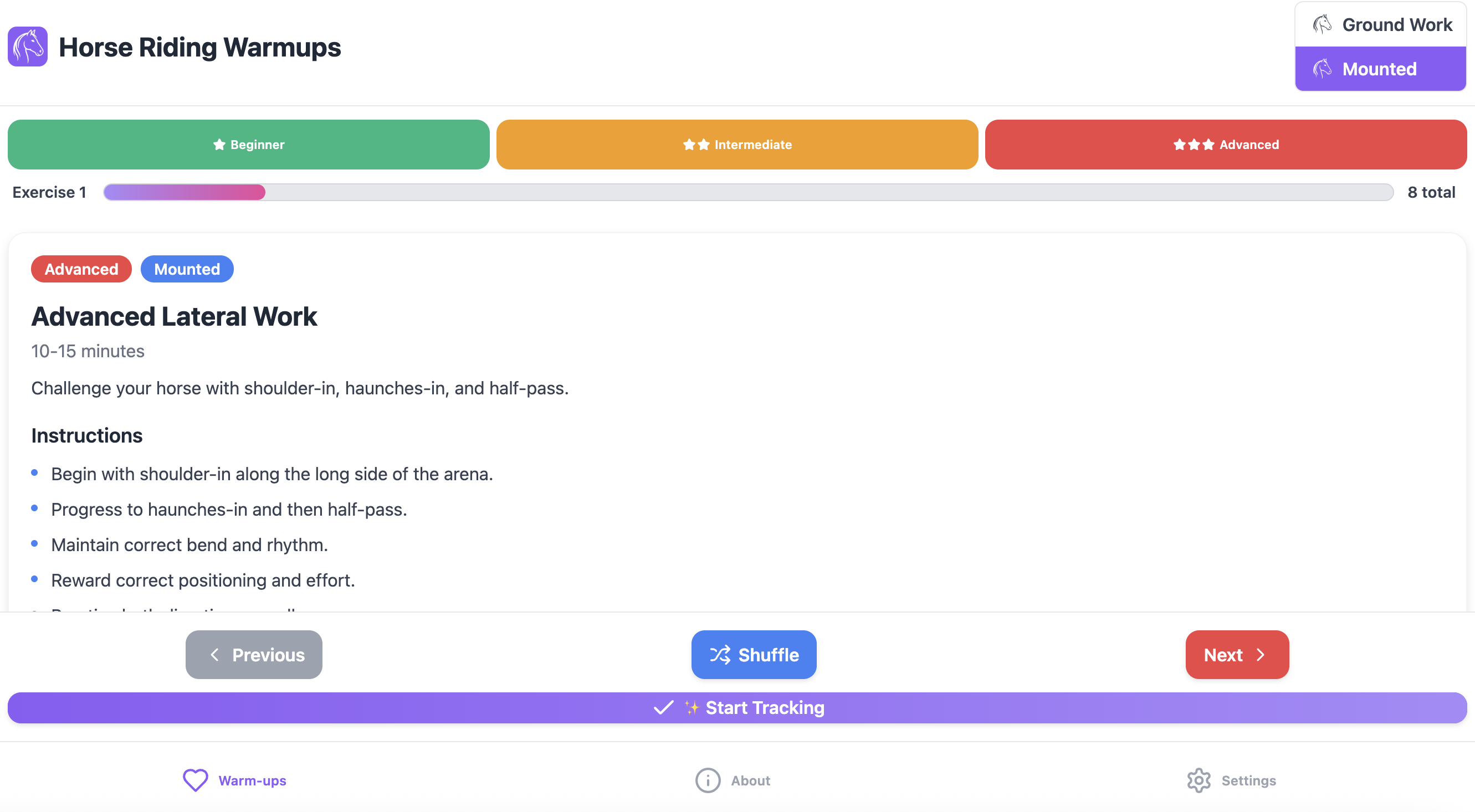 Horse Riding Warmups